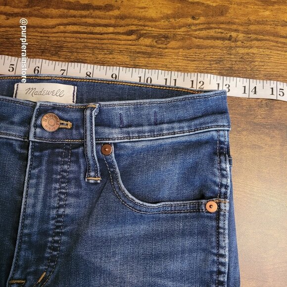 Madewell Jeans 26 Skinny 10" High Rise Danny Wash Tummy Control Stretch Denim - Picture 7 of 11